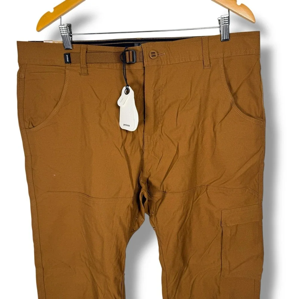 Prana Stretch Zion‎ Pant II Slim Fit Tapered Leg Mens 38 X 30 Sepia Brown NEW
